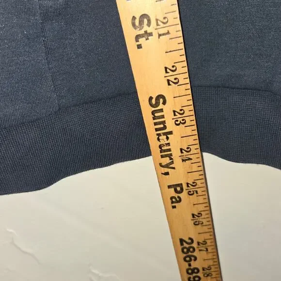 Apple Store Employee Full Zip Bomber Jacket Navy Blue White Logo Mens Medium - Picture 7 of 8